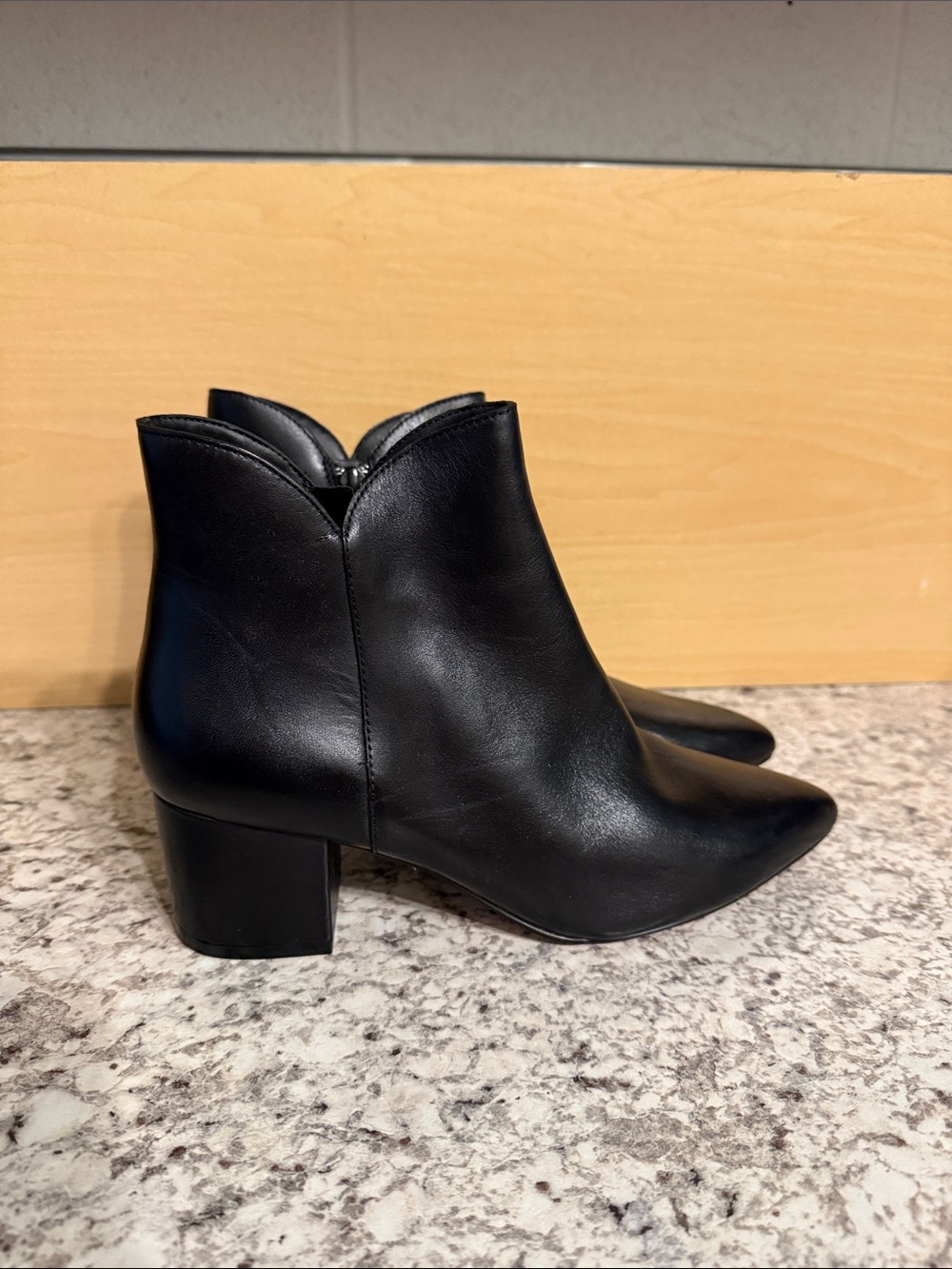 New with tags. Cole Haan black leather pointy toe ankle boot